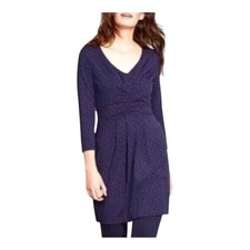 Boden Women’s Marion Printed Stretch Jersey Dress Size US 8 Navy Classic Office