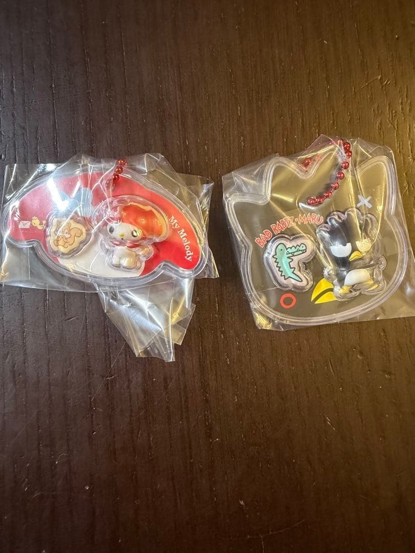 Sanrio Package Charm Set  Red My Melody & BadtzMaru, 2pc, No Soft Tone,