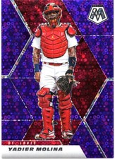 2021 Panini Mosaic Baseball Yadier Molina Quick Pitch Purple /50 #189 Cardinals