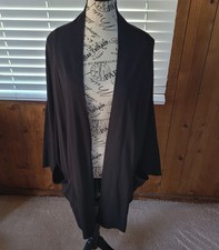 Pact Cardigan Women Medium Large Organic 3/4 Sleeve Airplane Wrap Travel Sweater