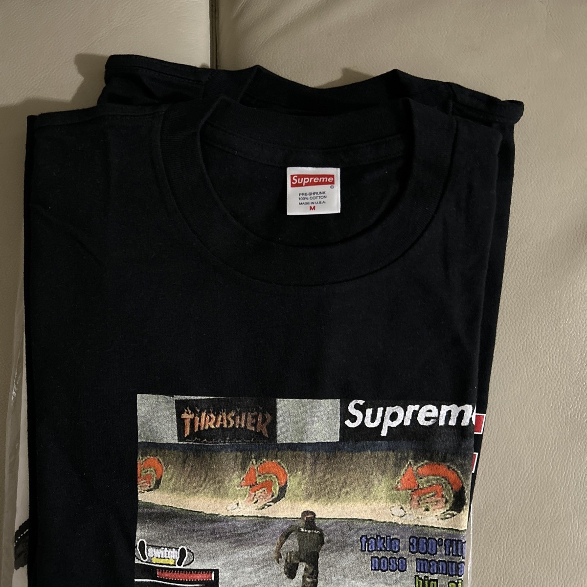 Supreme x Thrasher Game Tee 'Black'Size Medium 100% Authentic | eBay