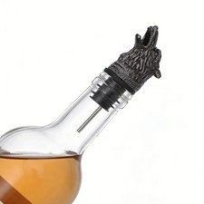  Animal Wine Aerator Pourer Spout: Wolf Head 2-in-1 Bottle Stopper Liquor Pourer