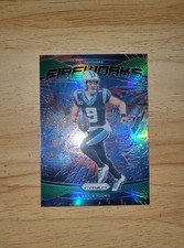 2024 Panini Prizm - Fireworks Bryce Young #14 Green Prizm