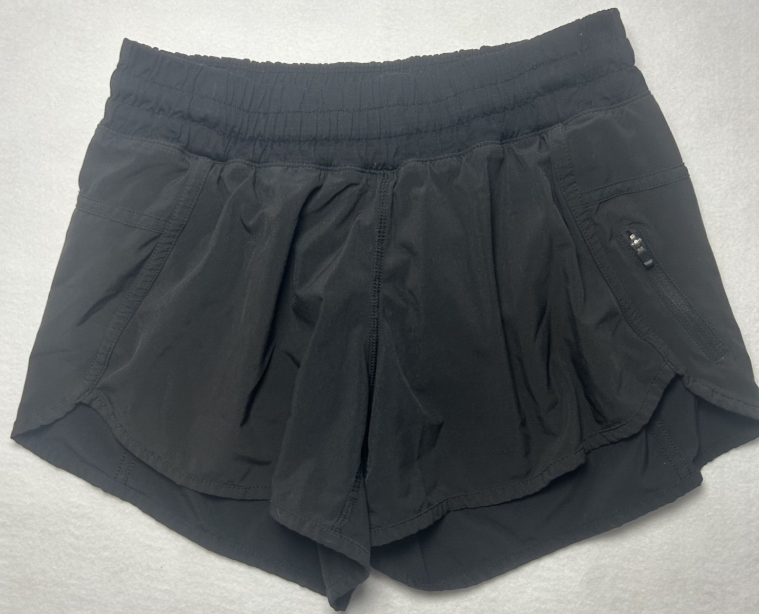 Lululemon Athletic Solid Black Lined Running Shor… - image 1