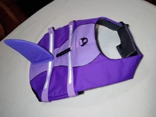Dog Swim Vest Shark Size XL  Life Jacket Swim Vest Safety Flotation Purple NEW