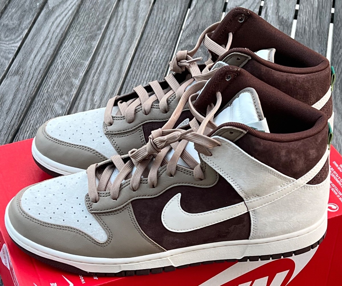 Nike Dunk Hi Retro PRM Light Chocolate DH5348-100 Mens 12 NEW | eBay