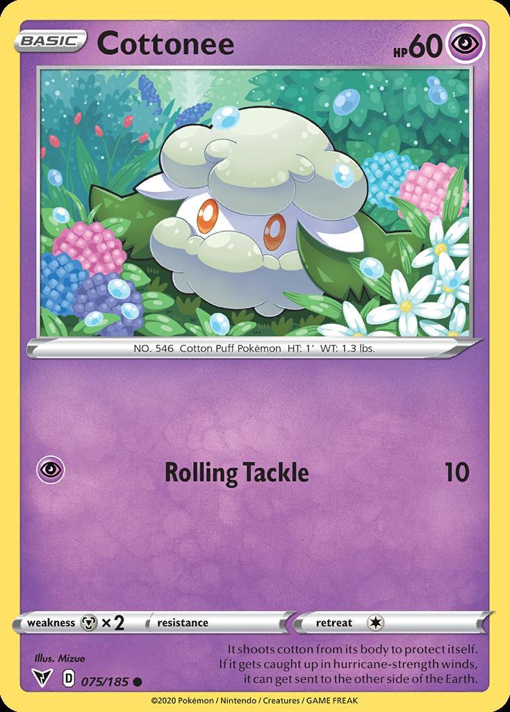 Pokemon Cottonee (75/227) Vivid Voltage LP REVERSE HOLO