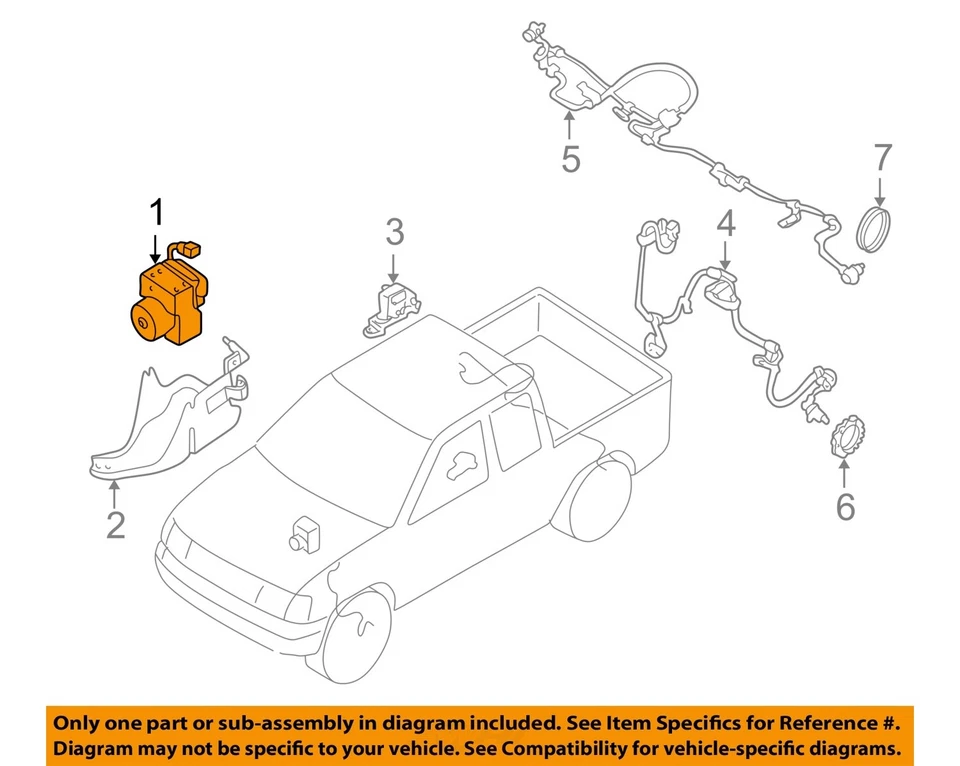 Conjunto de bomba de freno antibloqueo ABS OEM 2001 2002 Nissan Frontier SE tracción trasera automática Foto 3 de 4
