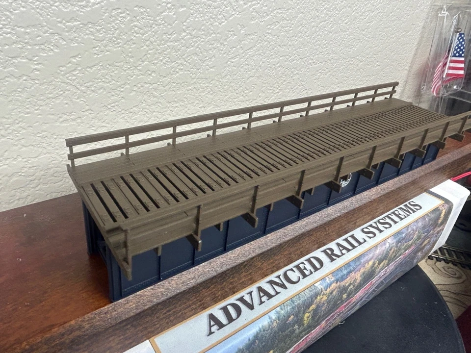 B&O SINGLE TRACK 72ft THROUGH STEEL PLATE GIRDER BRIDGE HO Scale ASSEMBLED NEW - Image 2 of 4