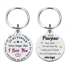Fathers Day Keychain Gifts for Pawpaw- I Love You Pawpaw Birthday Keychain- C...
