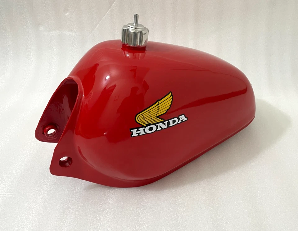 Honda MR250 MR 250 1976 Modelo Aluminio Pintado Rojo Gasolina Combustible Tanque Gas + Tapa Foto 2 de 4