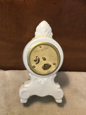 Vintage Dresden Mercedes Wind Up Miniature Porcelain Mantle Clock