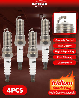 Set of 4 Iridium Spark Plugs For 2013-2019 Ford Escape Lincoln MKZ 2.0L L4