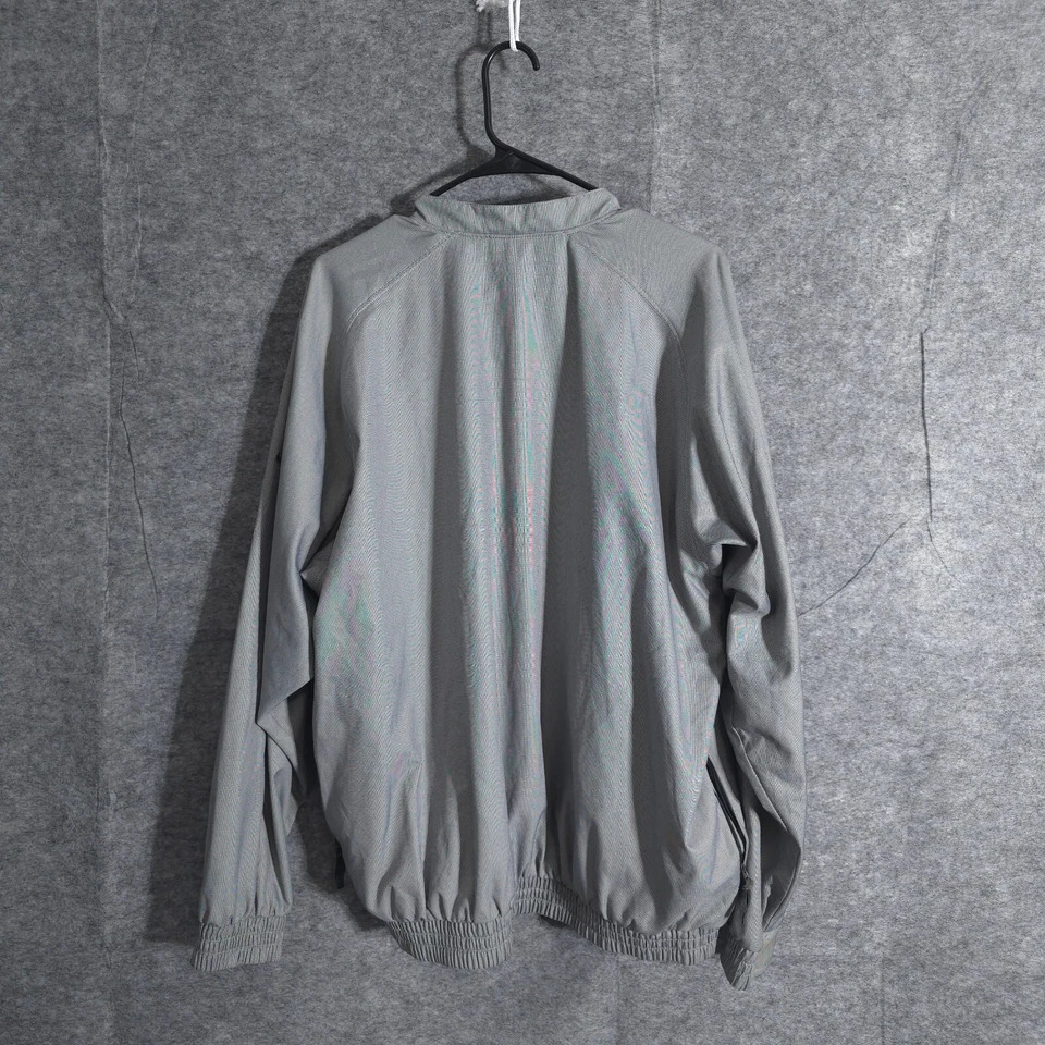 Nike Windbreaker Jacket Golf Men's 3 Snap Button Pullover Size Large Gray Swoosh - Image 4 of 4