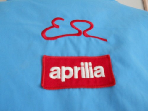 VINTAGE RACING APRILIA ESZ LIGHT BLUE SOFT SHELL LINED JACKET SIZE XXL - Picture 11 of 12