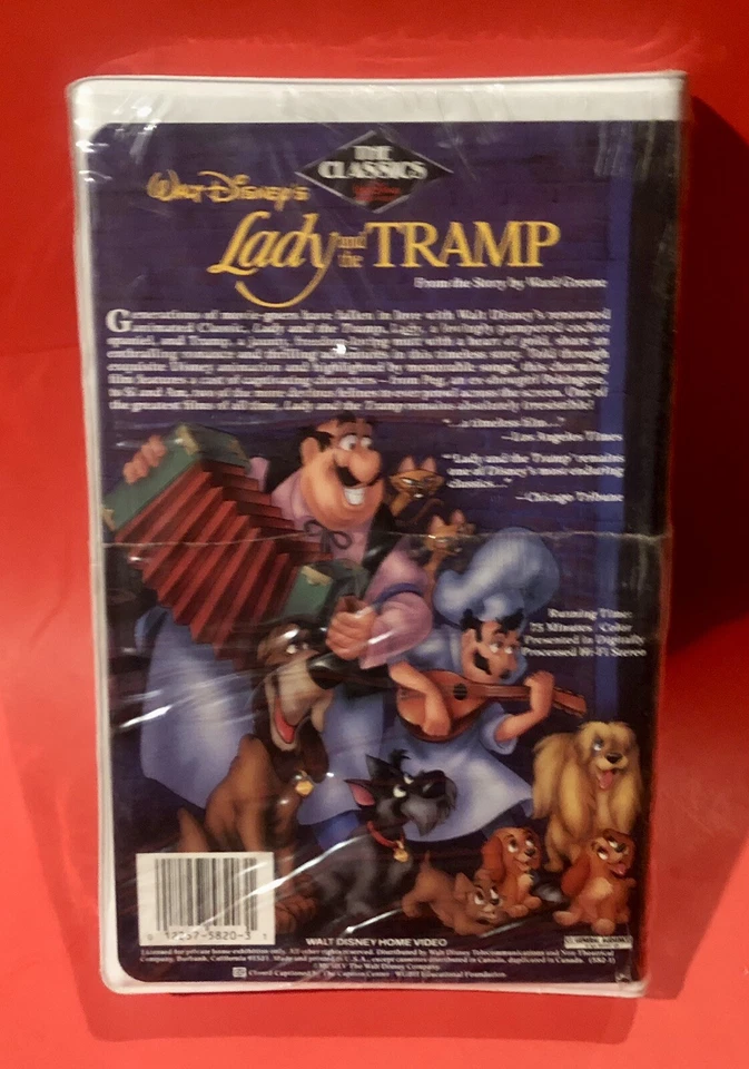 Disney Classic’s Black Diamond Sealed VHS - Lady and the Tramp - Image 2 of 4