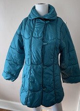Vintage Womens Xs Totes Reversible Black Teal Puffer Coat Jacket