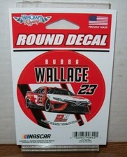 BUBBA WALLACE #23 DOORDASH CAR 2022 WINCRAFT 3" ROUND DECAL STICKER