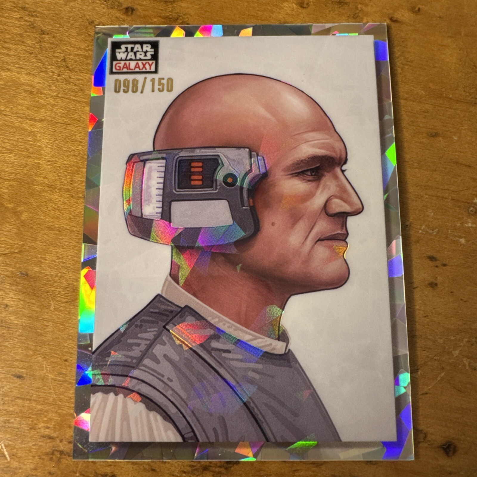 2023 Topps Star Wars Galaxy Chrome Lobot ATOMIC 98/150 Refractor Card #84
