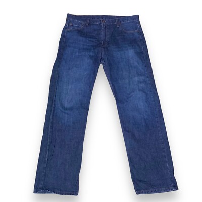【チーズ】 90s Levi's 569 made in USA Vintage Levi's 569 Blue Denim Loose Straight Fit Men's 36W 34L Zip