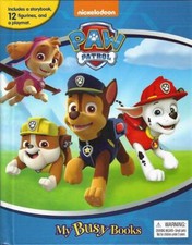 Paw Patrol My Busy Books 12 Figurines Play Mat Puppy Dogs Nickelodeon Marshall