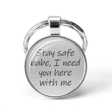Drive Stay Safe Keyring Love Couple Custom Engraved Girlfriend Gift Key Ring