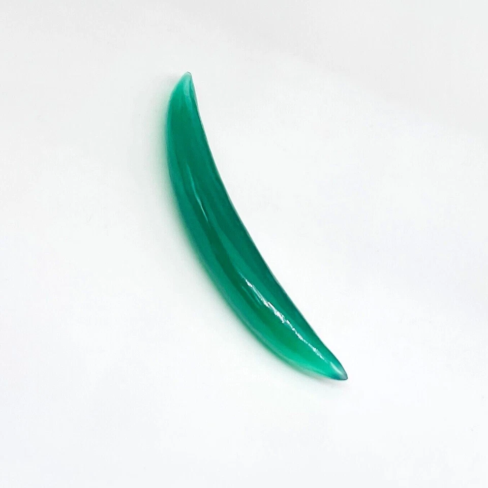 Pedra preciosa ônix verde natural CURVED SEPTUM TUSK tamanho 12g a 5/8"" e personalize. - Imagem 3 de 4