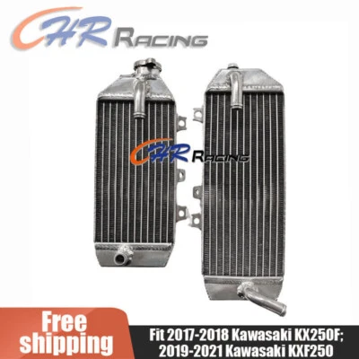Aluminum radiator FOR 2017-2018 Kawasaki KX250F;2019-2021 Kawasaki KXF250 2020 - Photo 1/4