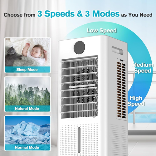 Windowless Portable Air Conditioner, 12H Timer & 2-Gal Tank, 3-IN-1 Portable AC - Picture 9 of 14