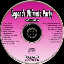 Karaoke Party CDG Legends Vol 6-Super Freak Brick House White Wedding