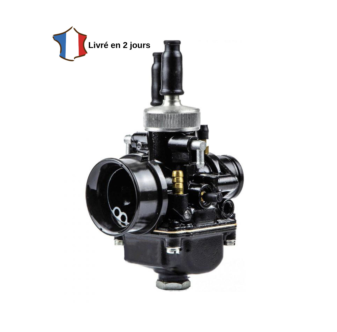 Carburateur 17mm PHBG DS noir aluminium moto scooter quad 50cc 2T admission