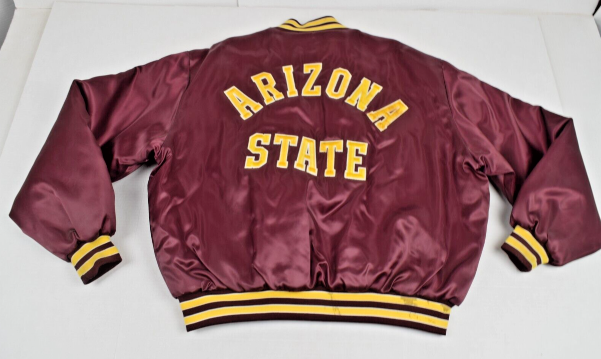 ASU Jacket VTG Arizona State Swingster Size XL/2XL 80s Satin Snaps ASU Jacket VTG Arizona State Swingster Size XL/2XL 80s Satin Snaps
