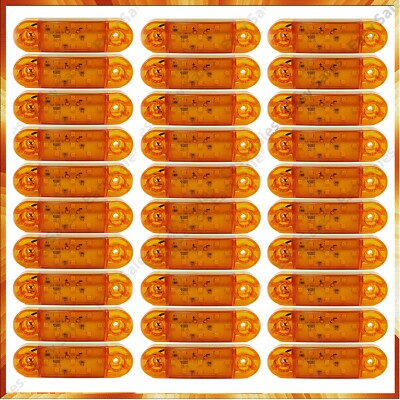 30x LED Seitenmarkierungsleuchten 12v 24v Positionsleuchten LKW Orange