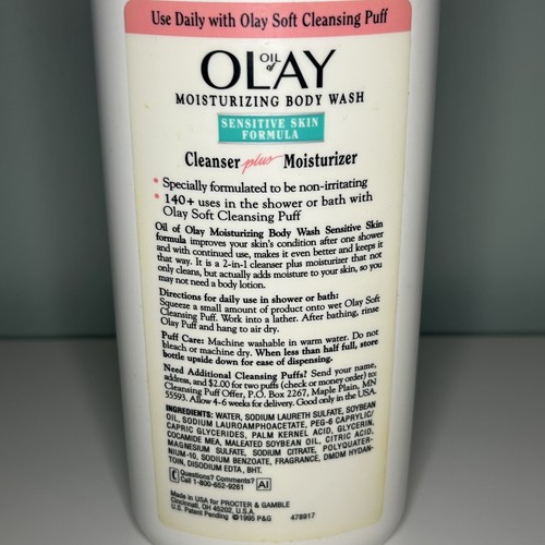 Olay Moisturizing Body Wash 1995 ORIGINALFORMEL für empfindliche Haut, 24 Fl. Oz. - Bild 4 von 5