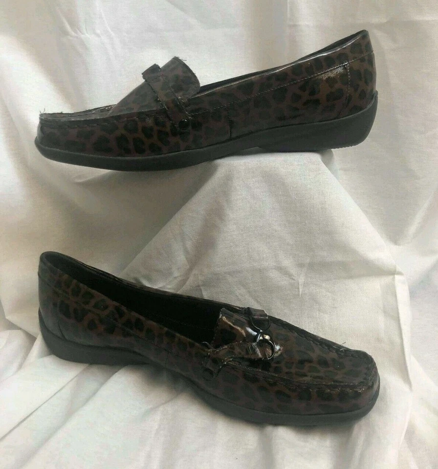 Mocasines de carrera Croft & Barrow marrón con estampado de guepardo de leopardo talla 9M para mujer Foto 3 de 4