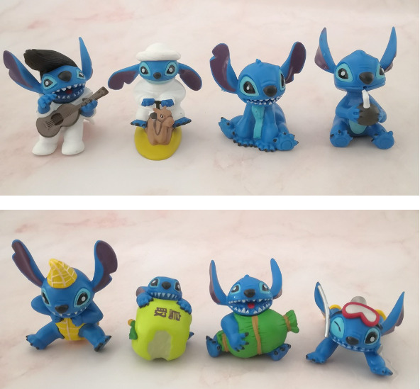 12pcs Disney Stitch Action Toy Figures Lilo Stitch Doll 3cm Mini Figure  Micro Landscape Doll Decoration Toys Christmas Gifts - Action Figures 