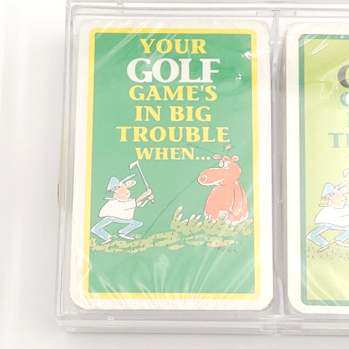 Mazzi di Carte da Gioco Tema Golf (3) Citazioni Giochi Umorismo Divertenti Sport Regali Sigillati - Foto 3 di 10