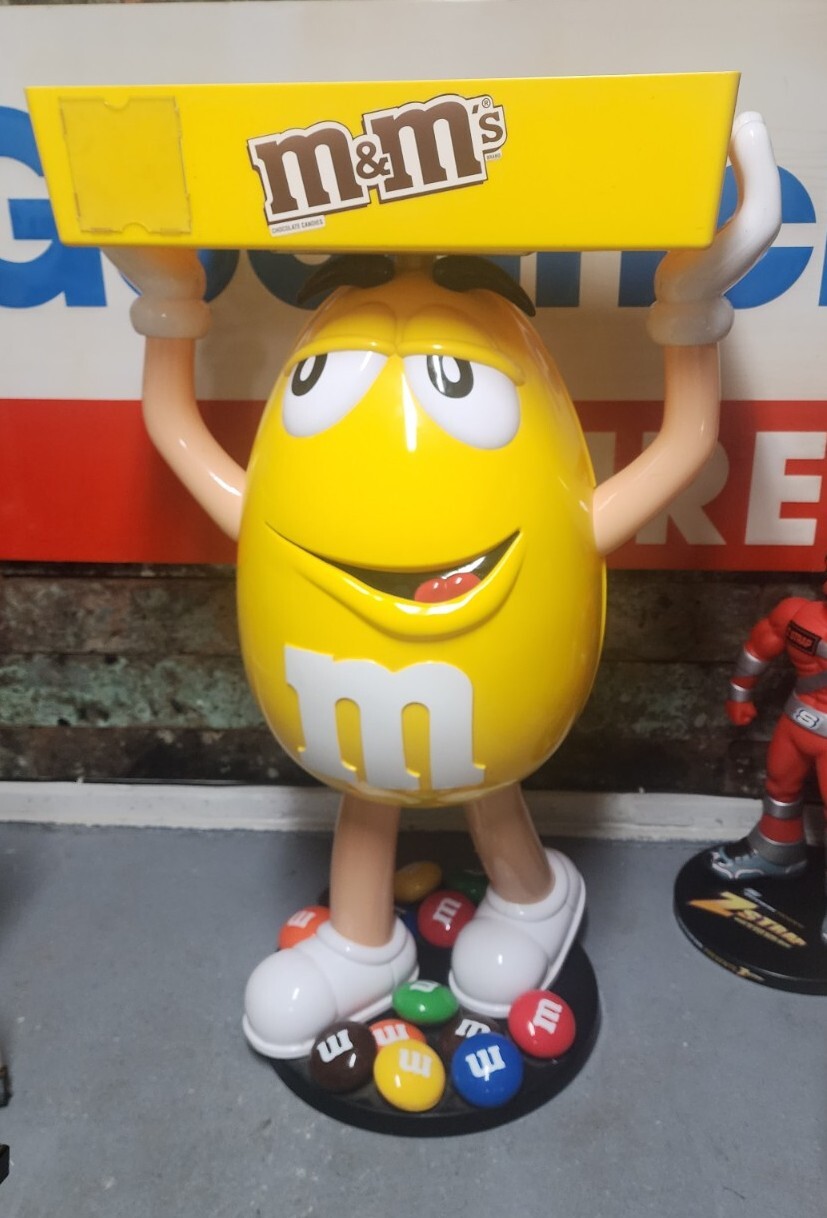 Yellow Peanut M&M Store Display Mars Candy Store Display 46" Tall w