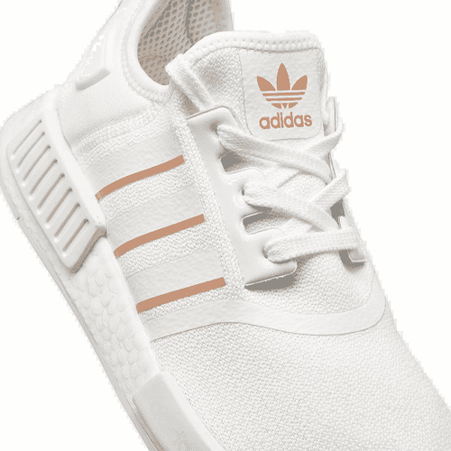 Adidas NMD R1 Boost White Rose Gold Copper Metallic FW6434 Women's US 9 Shoes - Picture 3 of 11