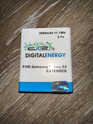 Digital Energy Samsung Galaxy S3 Battery 3000mAh 11.1wh 3.7v
