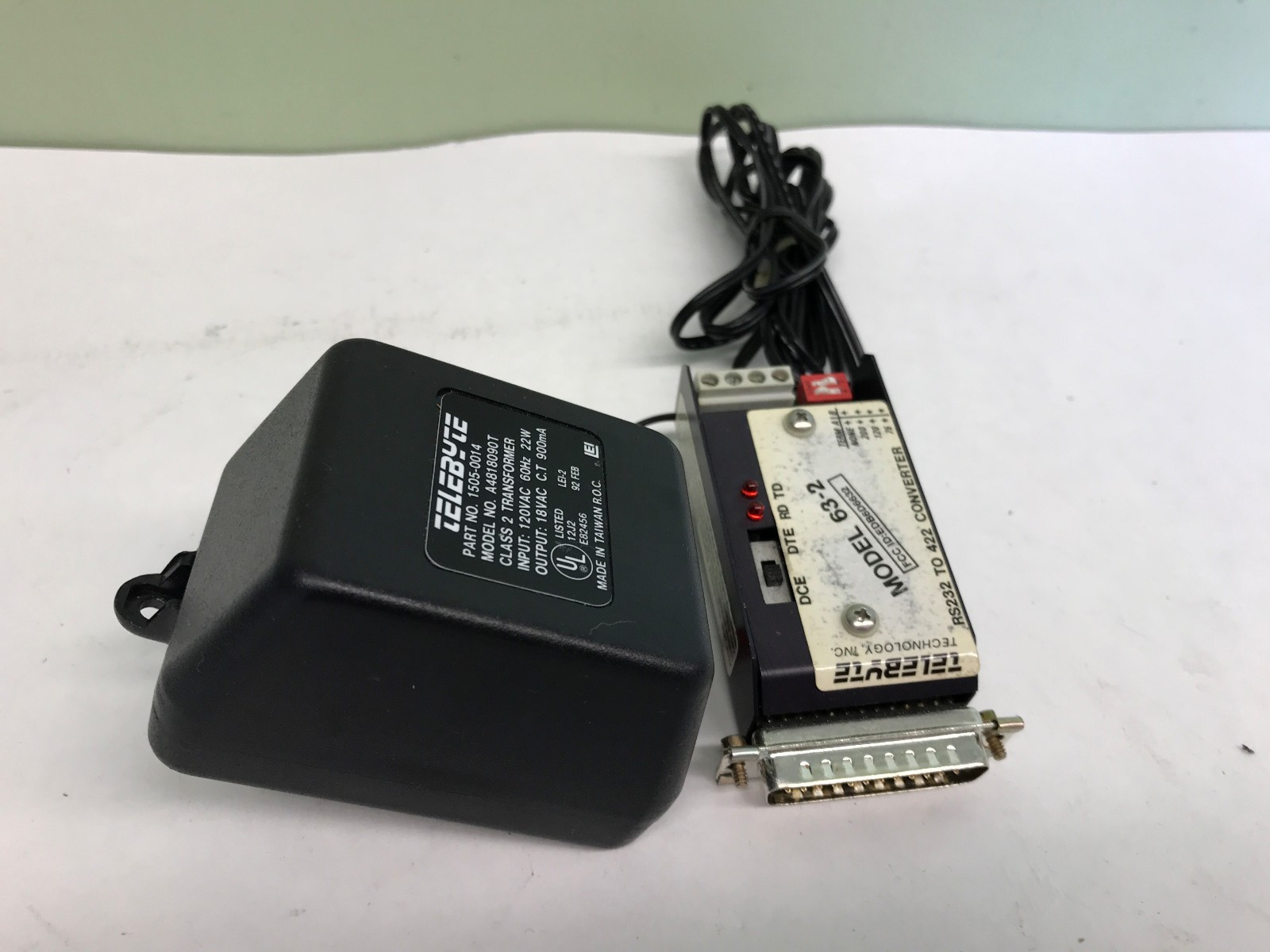 Telebyte Model 63-2 RS232 to 422 Converter With Power Supply | eBay