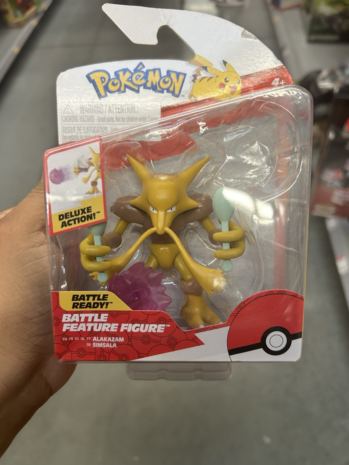 2023 Pokemon Alakazam Deluxe Action Figure Battle Ready with Special Features  