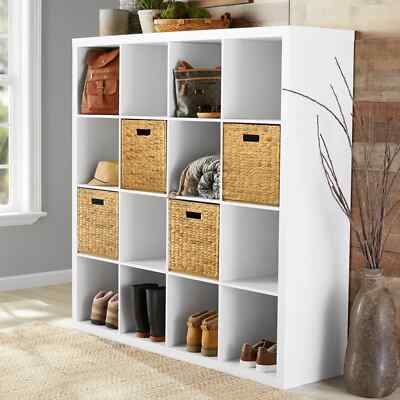 16-Cube Storage Organizer White Texture FREE SHIPPING NEW