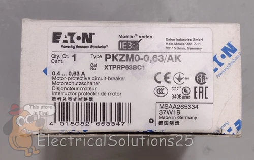 New Eaton PKZM0-0,63 Motor-Protective Circuit-Breaker XTPRP63BC1 Free Shipping