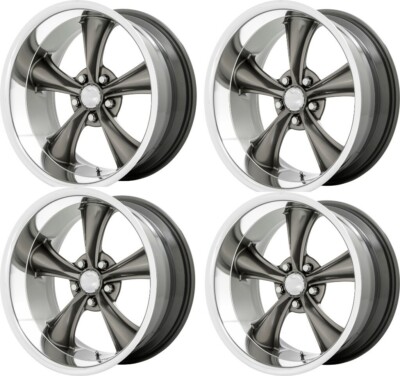 Set 4 American Racing Vintage VN338 Boss TT 20x8.5 5x4.75 Graphite