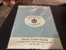 S.L.I. Fashions Sultan's Linens Green Vinyl Square Table Cloth 52" x 52"