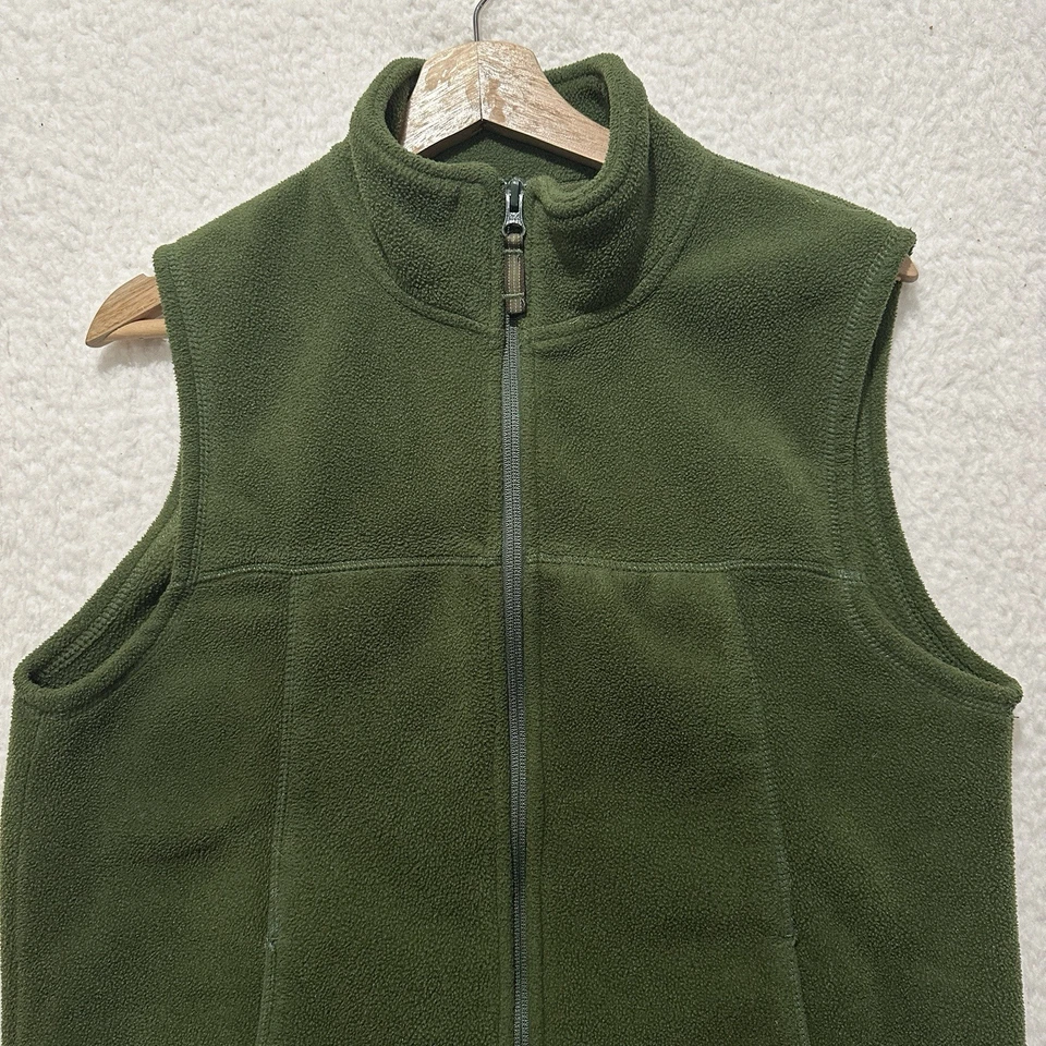 Cabela's Polartec Fleece Vest Full Zip Green Outdoor Sleeveless Pockets Sz S REG - Image 4 of 4