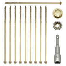8x150mm Timber Fixing Screws for Decking & Sleepers – Hex Head, Self-Piercing