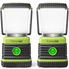 Battery Powered Camping Lantern, 1000LM, 4 Light Modes, IPX4 Waterproof Porta...
