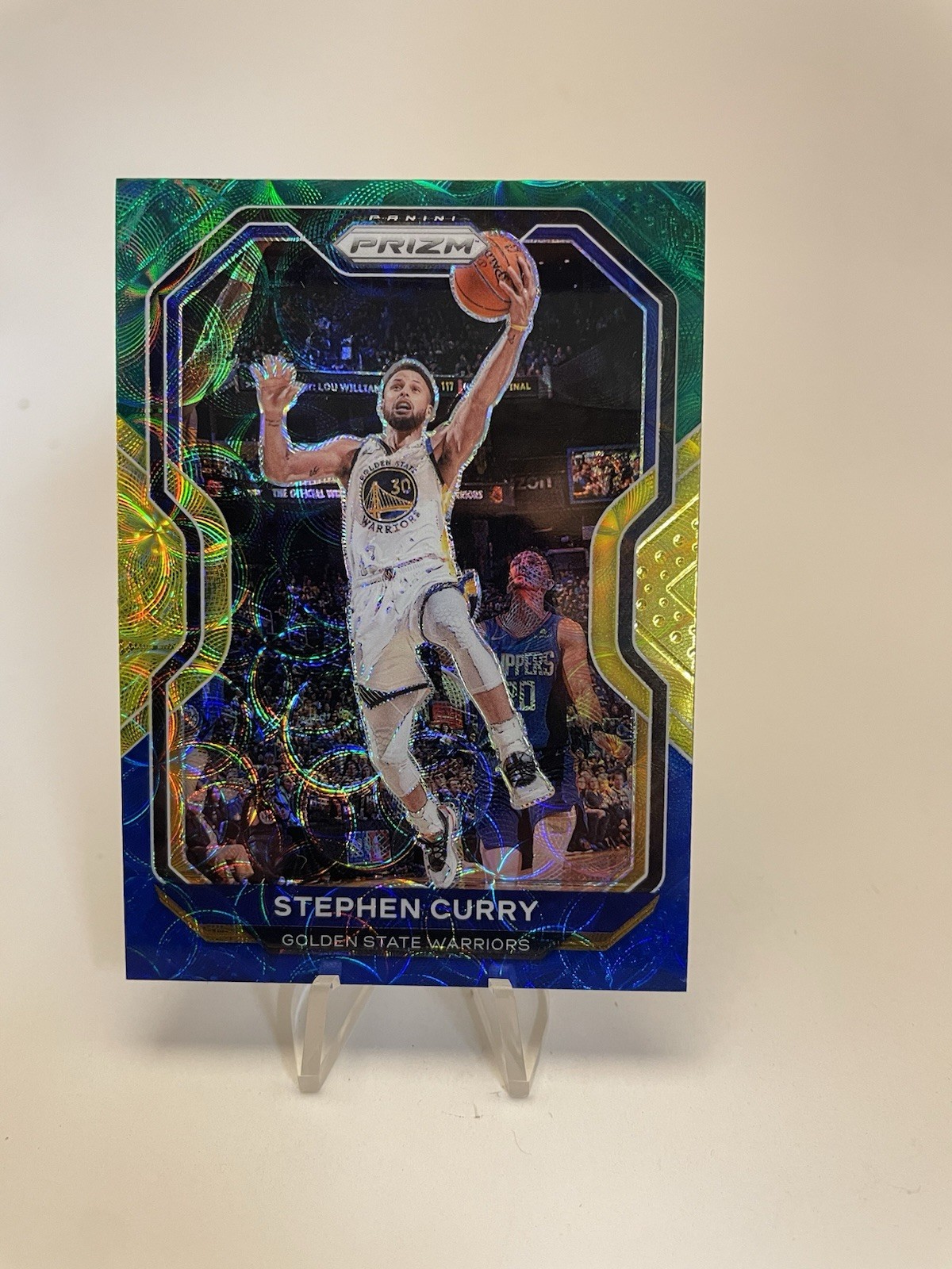 2020-21 Panini Prizm - Stephen Curry #159 Choice Blue Yellow & Green Prizm